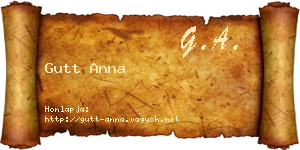 Gutt Anna névjegykártya
